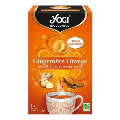 Yogi Infusion Gingembre Orange Bio - 15 sachets, 27g