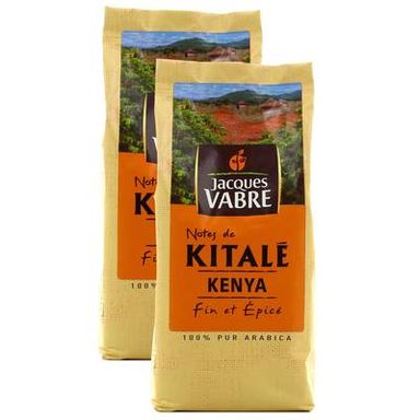 Jacques Vabre Café moulu notes de kitale Kenya 100% arabica, Lot de 2x250g
