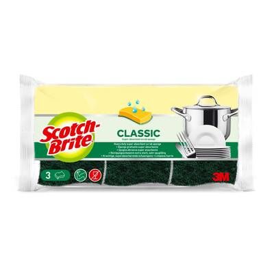 Scotch Brite Eponges grattantes verte l originale, 3 pièces