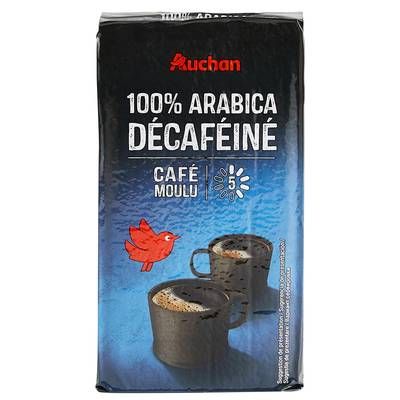 Auchan Café moulu décaféiné 100% Arabica, 250g