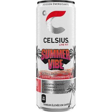 Celsius Boisson énergisante pétillante - Saveur framboise pêche, 35,5cl