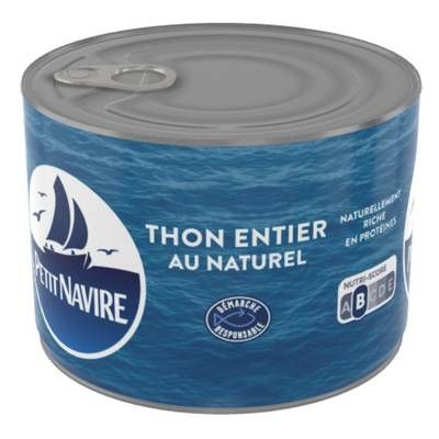 Petit Navire Thon Entier au Naturel Albacore, 280g