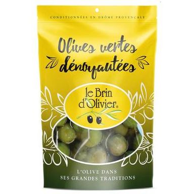 Le Brin d'Olivier Olives Vertes Dénoyautées, 350g