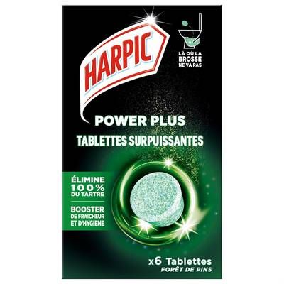 Harpic Tablettes WC Power Plus Fraicheur Active, 6 tablettes