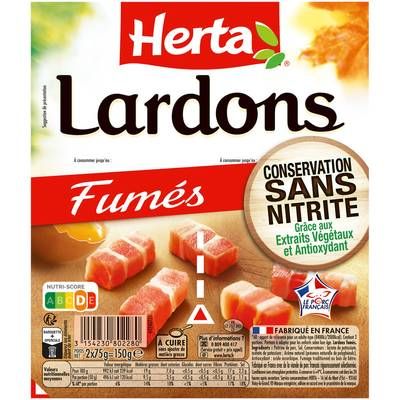 Herta Lardons Fumés, Conservation sans Nitrite, 150g