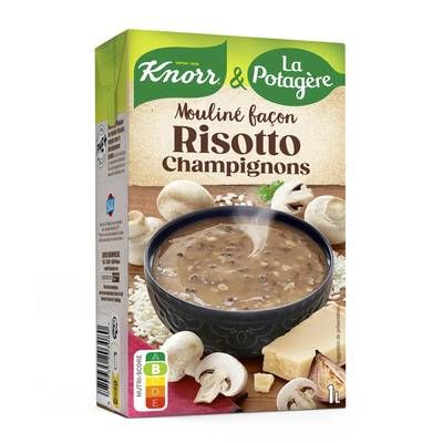 Knorr & La Potagère Soupe Mouliné Façon Risotto Champignons, 1 L
