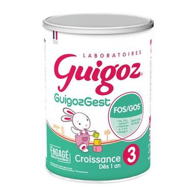 Guigoz Lait de Croissance Guigozgest 3ème âge en Poudre Bébé Dès 12 mois, 800g