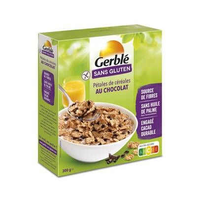 Gerblé Sans Gluten Pétales de céréales chocolat sans gluten, 300g