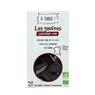 A Table Gaufres chocolat noir bio x8, 215g