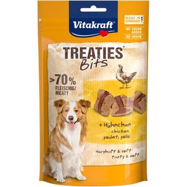 Vitakraft Treaties Bits Bouchées Poulet - Friandise Récompense pour chien, 120g
