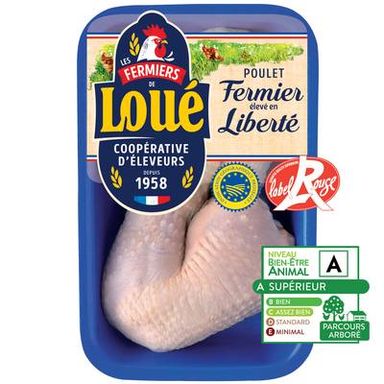 Loué Cuisses de Poulet Fermier Label Rouge, 2x240g