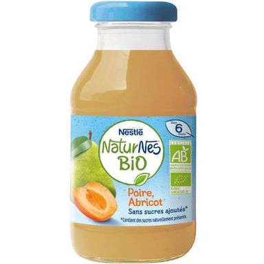 Nestlé - Naturnes Bio Poire Abricot Bio Boisson Bébé Dés 6 mois, 20cl