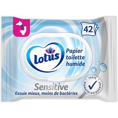 Lotus Lingette papier toilette humide Pure, 42  lingettes