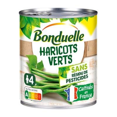 Bonduelle Haricots verts extra-fins sans résidu de pesticides, 440g
