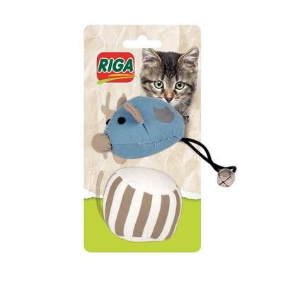 Riga Souris avec grelot + balle pour chat
