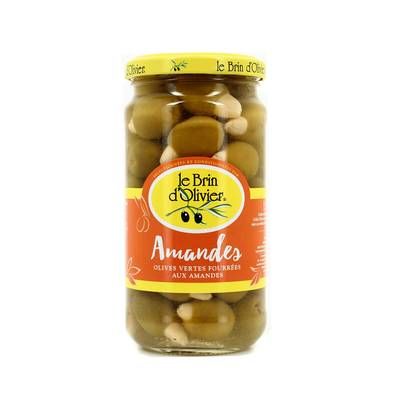 Le Brin d'Olivier Olives Vertes Fourrées aux Amandes, 200g