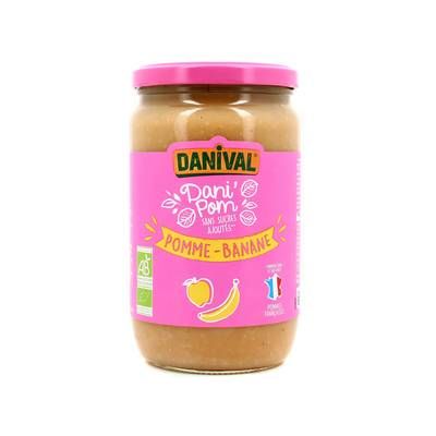 Danival Dani'pom pomme banane bio, sans sucres ajoutés, 700g