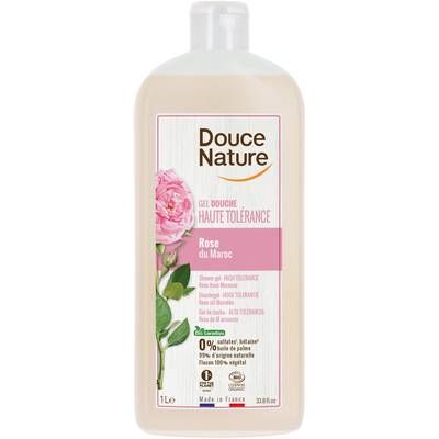 Douce Nature Gel Douche haute tolérance Rose du Maroc, 1L