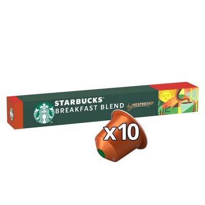 Starbucks by Nespresso Café Capsules Breakfast Blend Compatible Nespresso, 10 capsules
