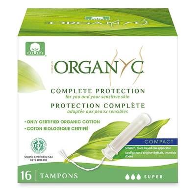 Organyc Tampon compact Super avec applicateur, 16 pièces