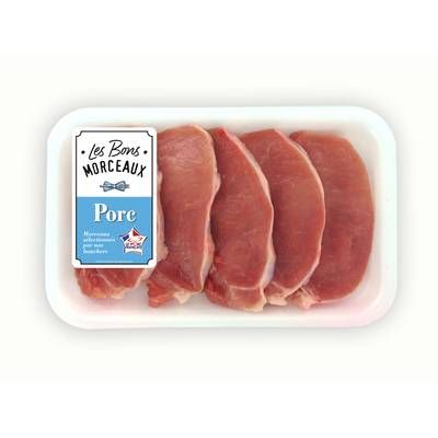 Bons morceaux Mincerette, Fine Côte de Porc Sans Os, 6 tranches - 300g