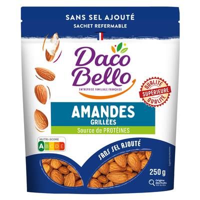 Daco Bello Amandes Grillées Sans Sel Ajouté, 250g