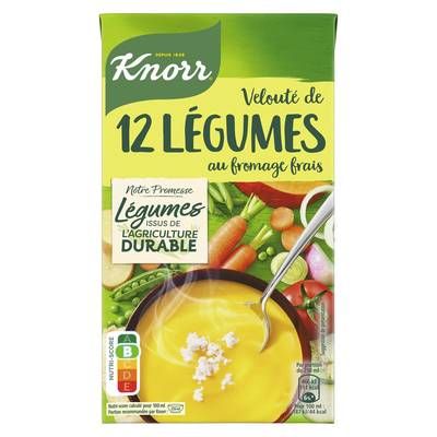 Knorr Soupe Velouté de 12 Légumes au fromage frais, 1L