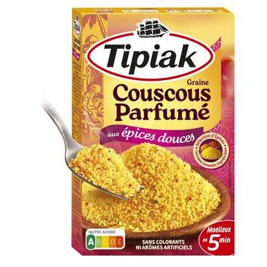 Tipiak Graines de couscous parfumées aux épices douces, 500g