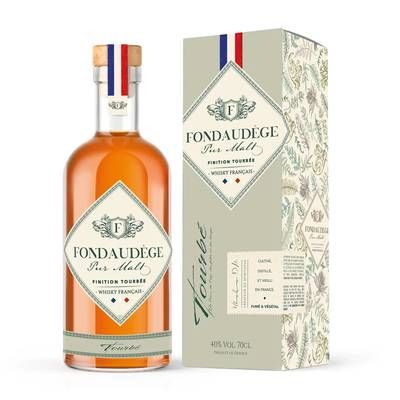 Fondaudege Whisky pure malt finition tourbée 40°, 70cl