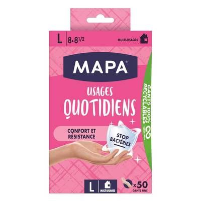Mapa Gants fins Usages Quotidiens L, 50 pièces