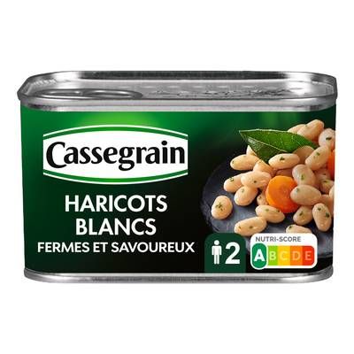 Cassegrain Haricots Blancs Préparés - Sélection ferme et fondant, 250g