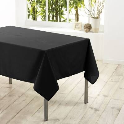 Douceur D Interieur Nappe rectangle NOIR 8/10 couverts, 140 x 250 cm