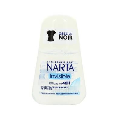 Narta Déodorant bille Invisible anti trace blanche & jaunes, 50ml