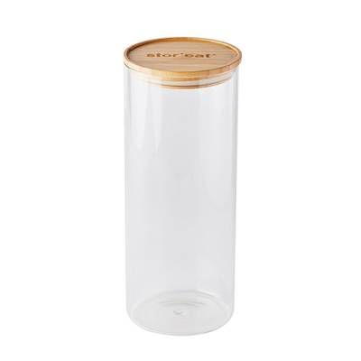Mastrad Bocal en verre/bambou connecté STOR'EAT, 2100ml