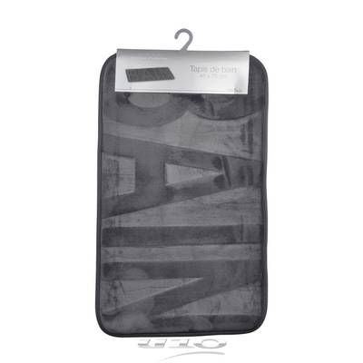 Douceur D Interieur Tapis de bain Anthracite, 45 x 75 cm