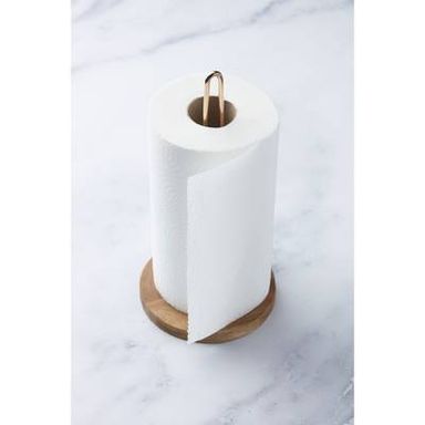 Point virgule Porte essuie-tout en bois d'acacia