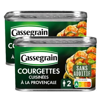 Cassegrain Courgettes cuisinées à la provençale, Lot de 2x375g