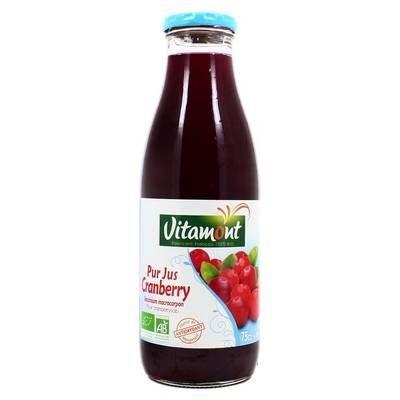 Vitamont Jus de cranberry bio, 75cl