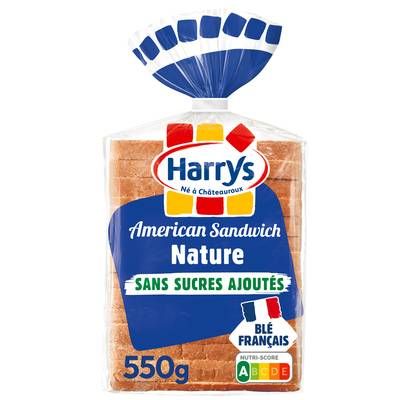 Harrys Pain de Mie Nature American Sandwich, 14 tranches - 550g