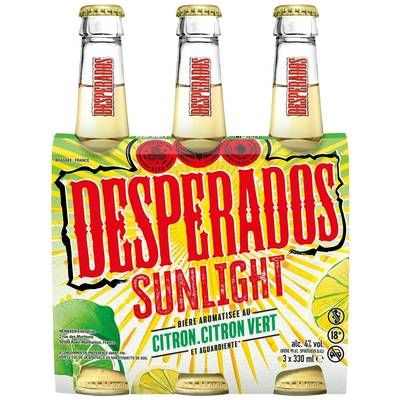 Desperados Bière aromatisée citron et citron vert 4°, 3x33cl