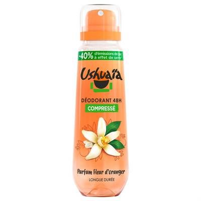Ushuaïa Déodorant compressé Fleurs d'Oranger du Maroc et de Tunisie, 100ml