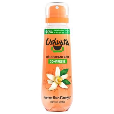 Ushuaïa Déodorant compressé Fleurs d'Oranger du Maroc et de Tunisie, 100ml
