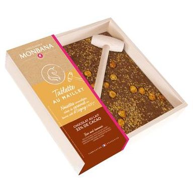 Chocolaterie Monbana Tablette à casser, Chocolat au lait 33% de cacao, 300g