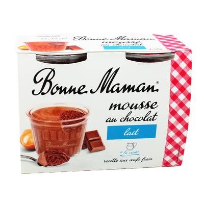 Bonne Maman Mousse chocolat au lait, 4x50g