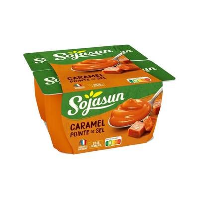 Sojasun Dessert Végétal Soja Caramel Salé, 4x100g