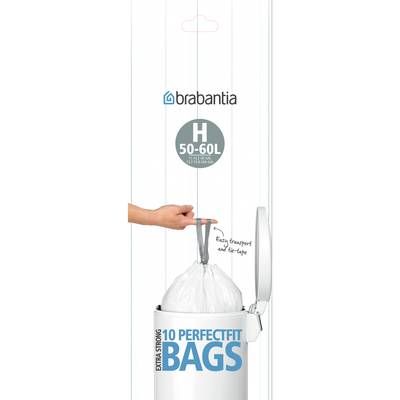 Brabantia Sacs poubelle 50-60L - Taille H, 10 sacs de 50-60L - Taille H