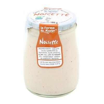 La Ferme du manège Yaourt Noisette au lait entier, 180g