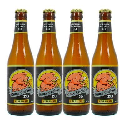 Rince Cochon Bière blonde 8.5°, Lot de 4x33cl