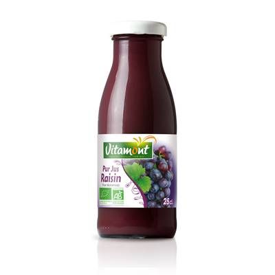 Vitamont Mini pur jus de raisin Bio, 25cl