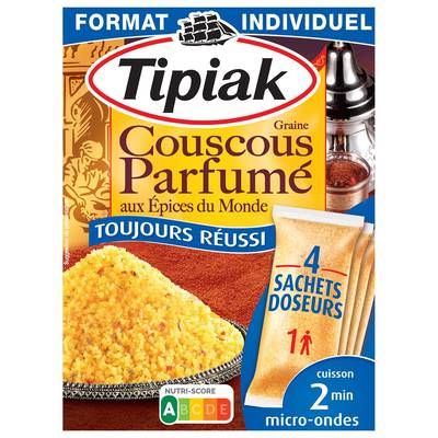 Tipiak Couscous Parfumé aux épices du monde sachets cuisson 4x65g, 260g